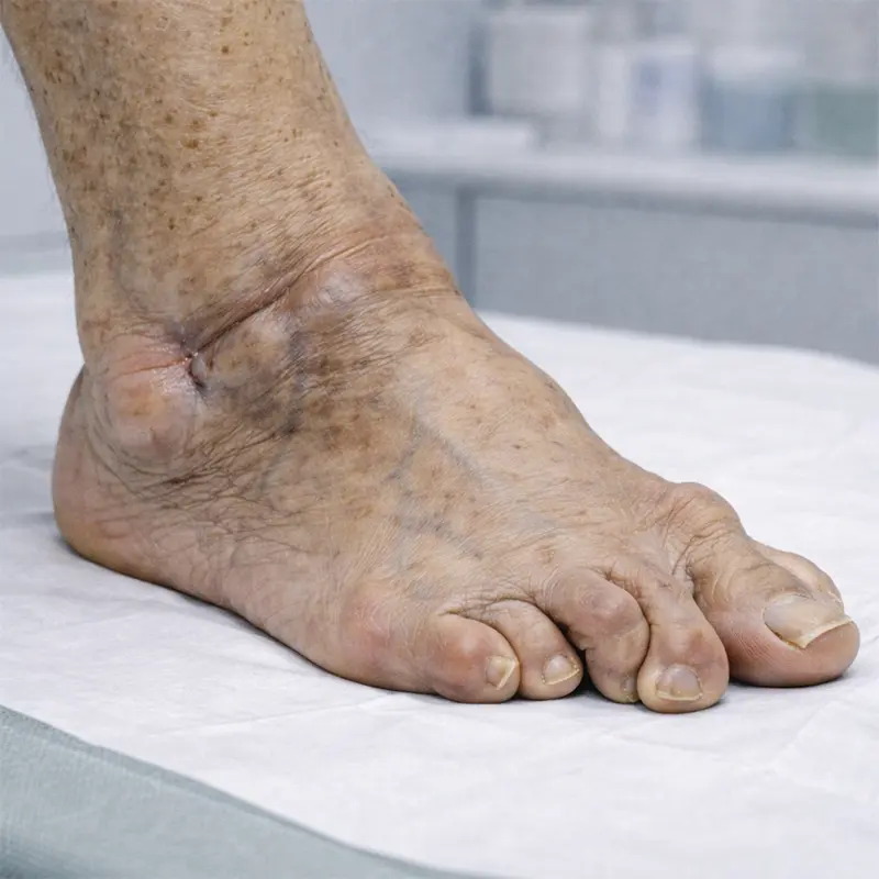 Deformidad en pie y tobillo.